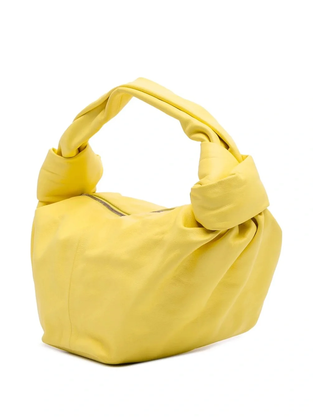 Bottega Veneta Yellow Leather Mini Double Knot Hobo Bag